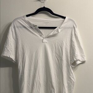 J. Crew Men's Classic White Short Sleeve Henley
